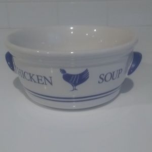 Vintage Farmhouse Chicken Soup Bowl